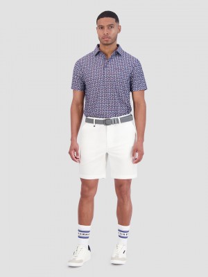 Camisa Polo Ben Sherman Bauhaus Geo Tech Jersey Sports Fit Moradas | ZEMVTBF-54