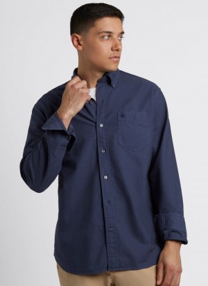 Camisas Ben Sherman Beatnik Oxford Garment Dye Indigo | DEGBULW-87