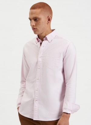 Camisas Ben Sherman Brighton Oxford Organic Rosas | VIFQNXP-25