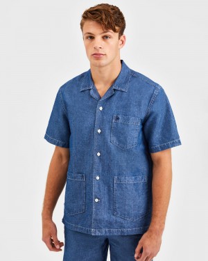 Camisas Ben Sherman Hastings Garment Dye Chambray Indigo | ETMASJO-01