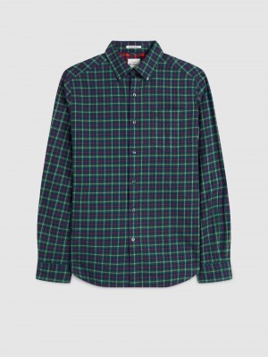 Camisas Ben Sherman House Tartan Twill Verde | RSOYFKM-05