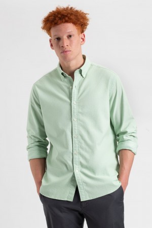 Camisas Ben Sherman St. Ives Resort Oxford Verde | JDQEGBK-04