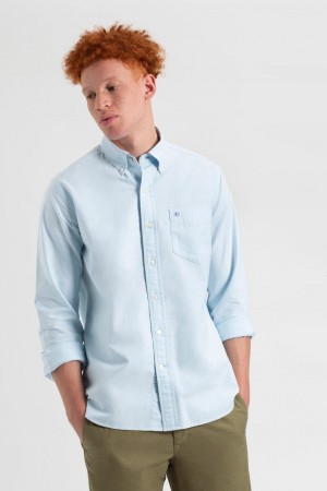 Camisas Ben Sherman St. Ives Resort Oxford Azules | FRSVHCE-62