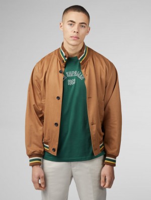 Camperas Ben Sherman Signature Heritage Bomber Marrones Claro | BHVKEOC-28