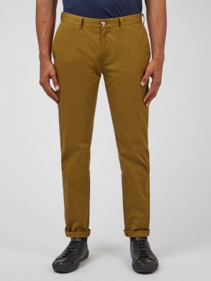 Pantalon Ben Sherman Signature Slim Stretch Chino Marrones | NUPSYQG-43