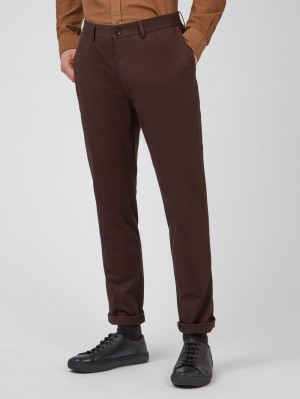 Pantalon Ben Sherman Signature Slim Stretch Chino Rojas | QNEOMAJ-84