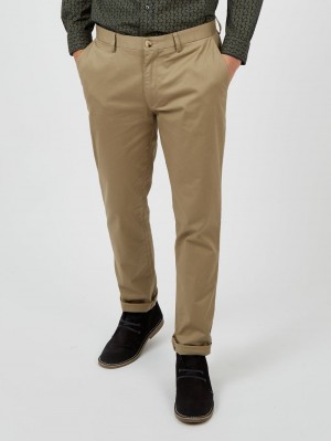 Pantalon Ben Sherman Signature Slim Stretch Chino Gris | CMFAHNK-01