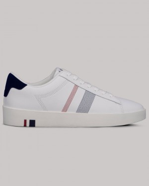 Zapatillas Ben Sherman Boxwell Blancas Azul Marino Rojas | LFUGKHQ-13