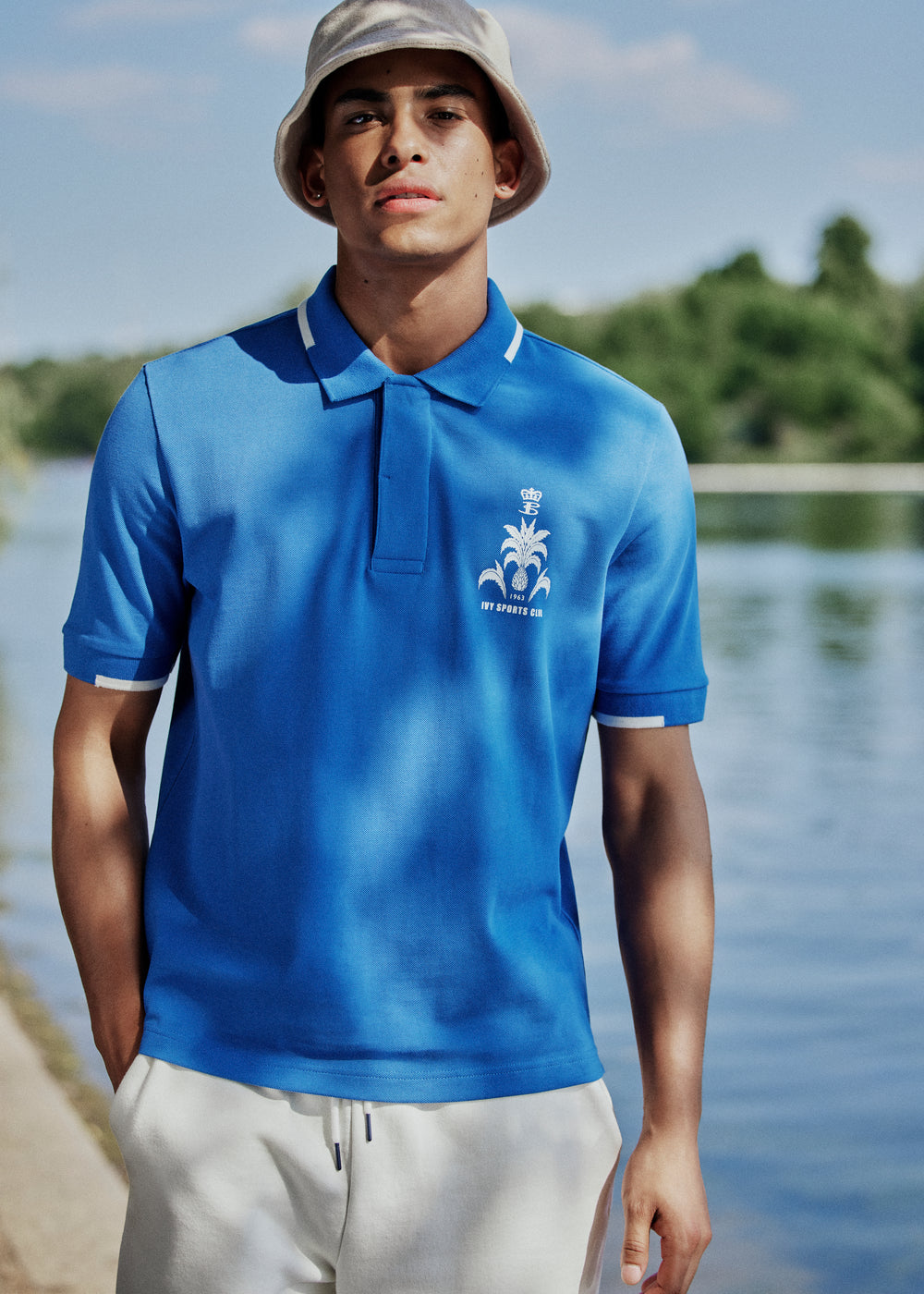 Camisa Polo Ben Sherman B by Ben Sherman Sports Club Embroidered Azules | GTNZHXR-64