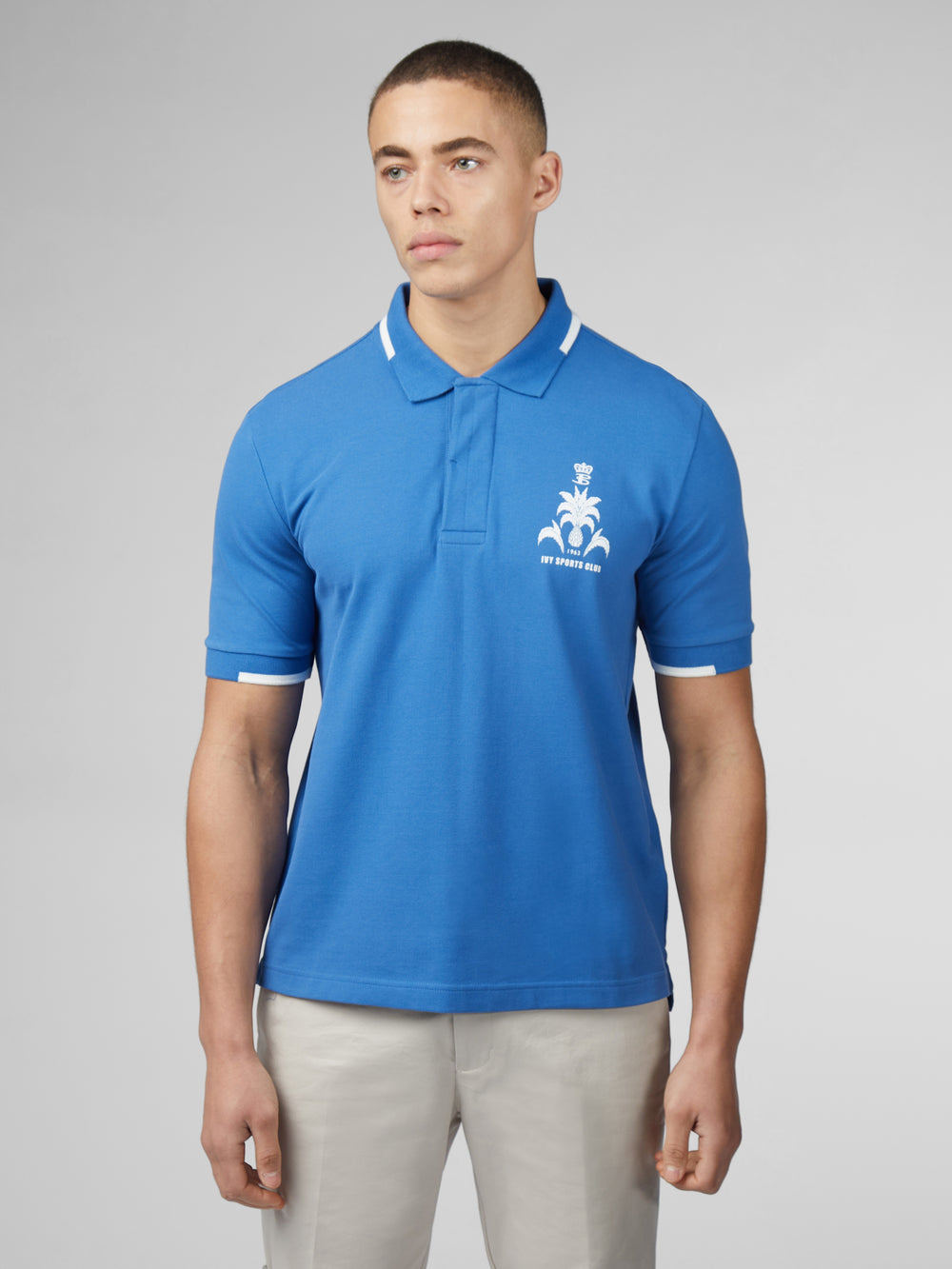 Camisa Polo Ben Sherman B by Ben Sherman Sports Club Embroidered Azules | GTNZHXR-64