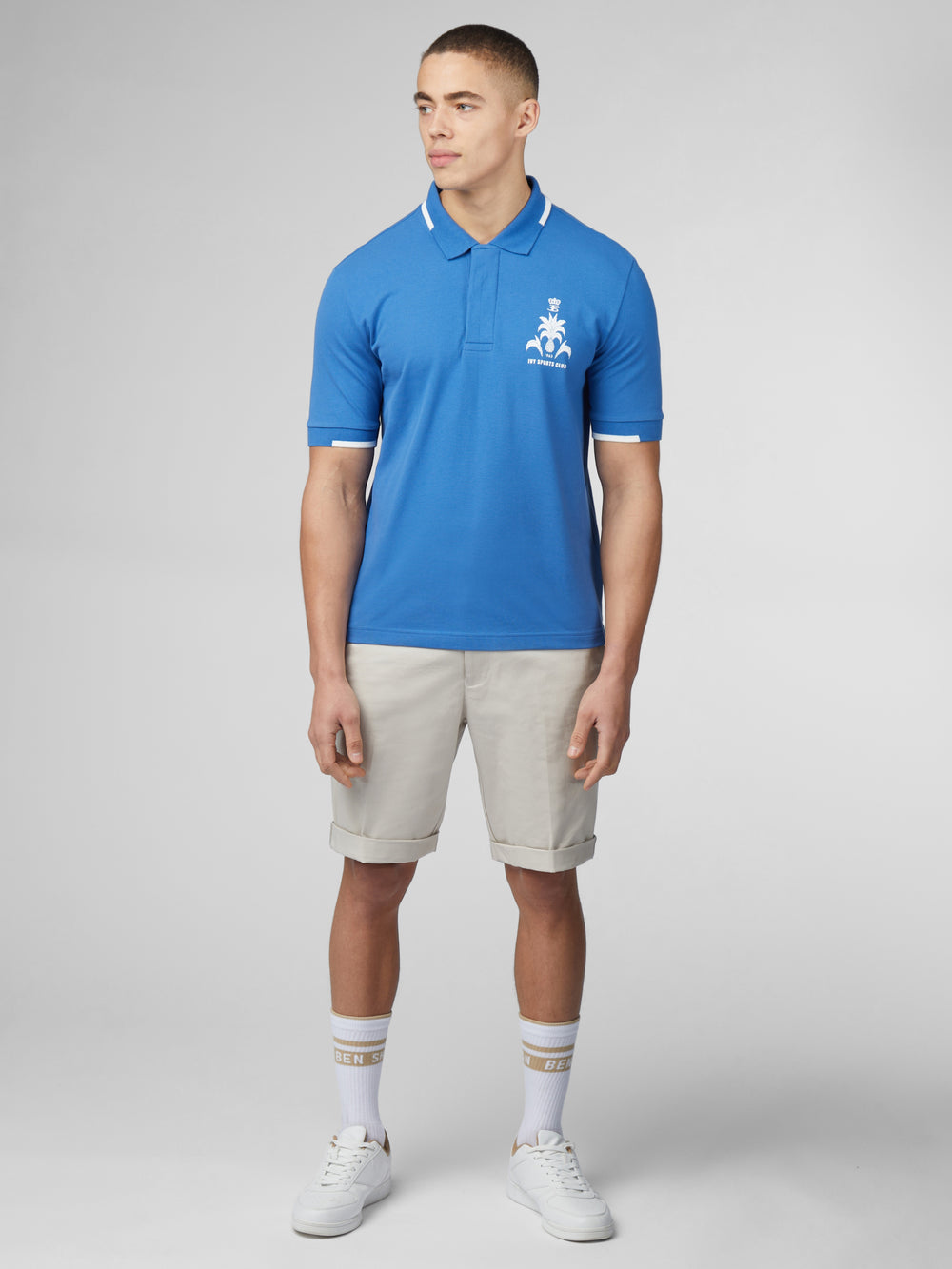 Camisa Polo Ben Sherman B by Ben Sherman Sports Club Embroidered Azules | GTNZHXR-64