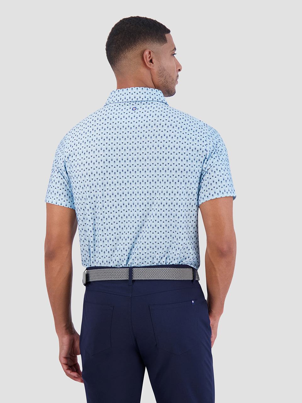 Camisa Polo Ben Sherman Chequerboard Geo Azules | ZHMNGJO-96