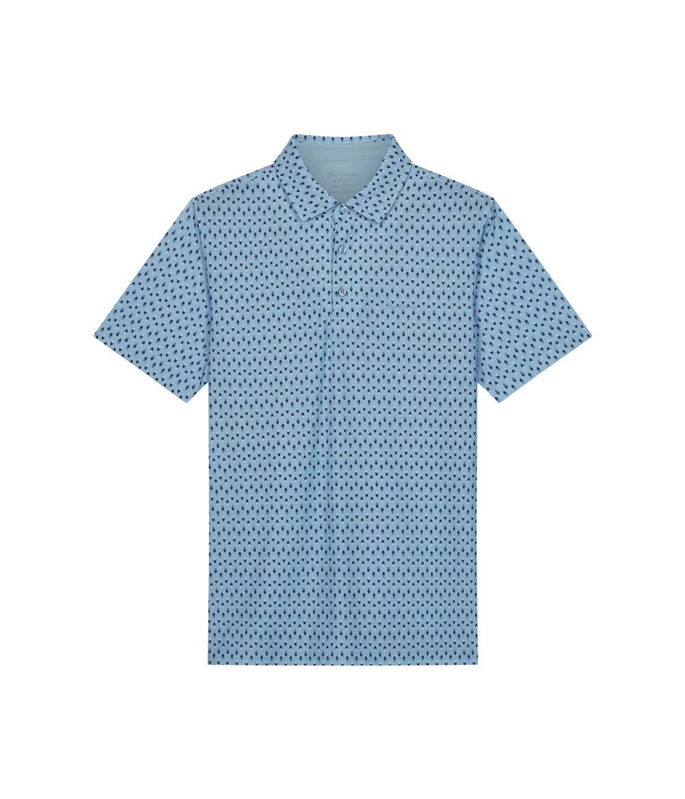 Camisa Polo Ben Sherman Chequerboard Geo Azules | ZHMNGJO-96