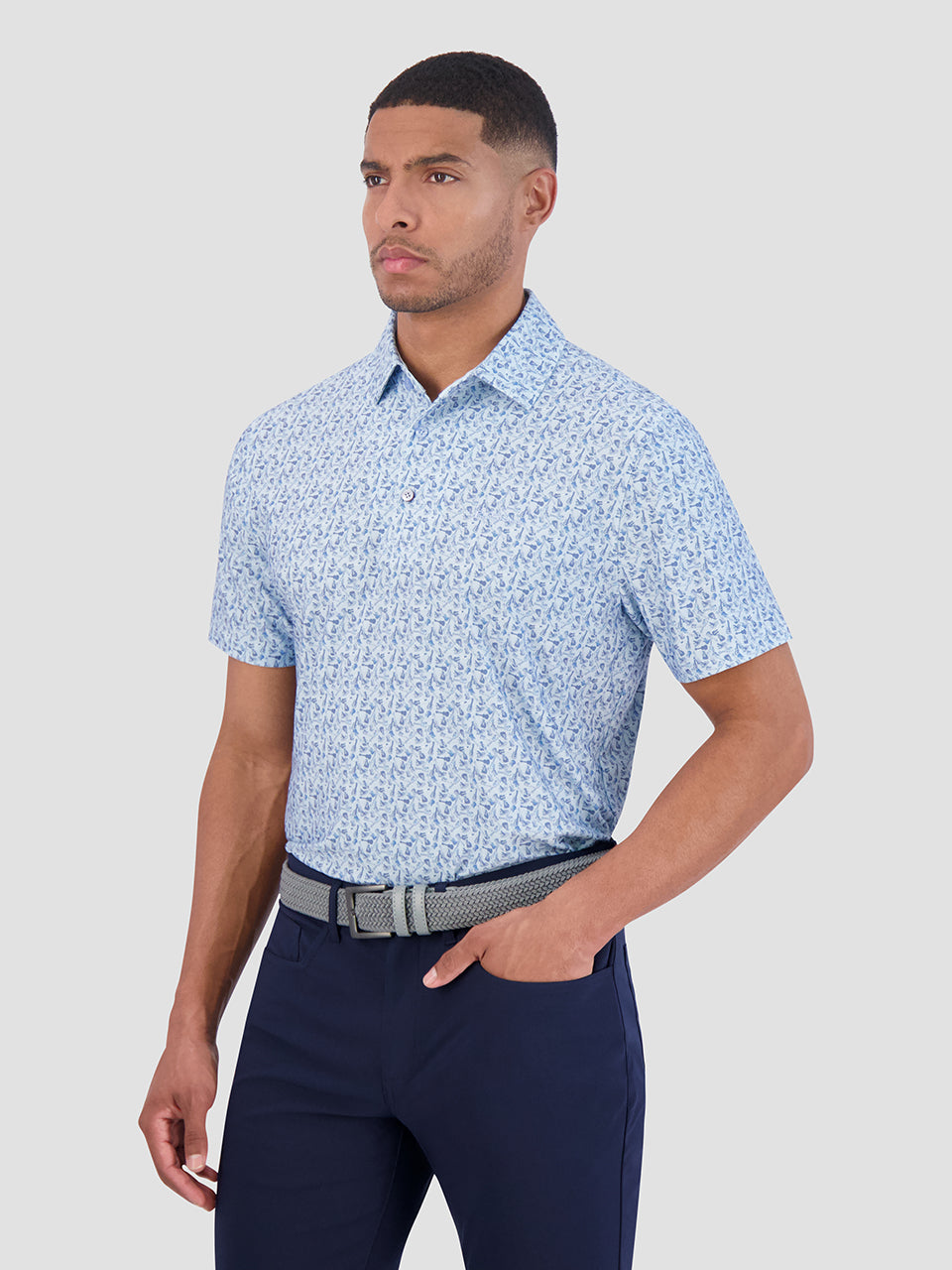 Camisa Polo Ben Sherman Mini Guitar Tech Jersey Sports Fit Azules | WADFZVT-94