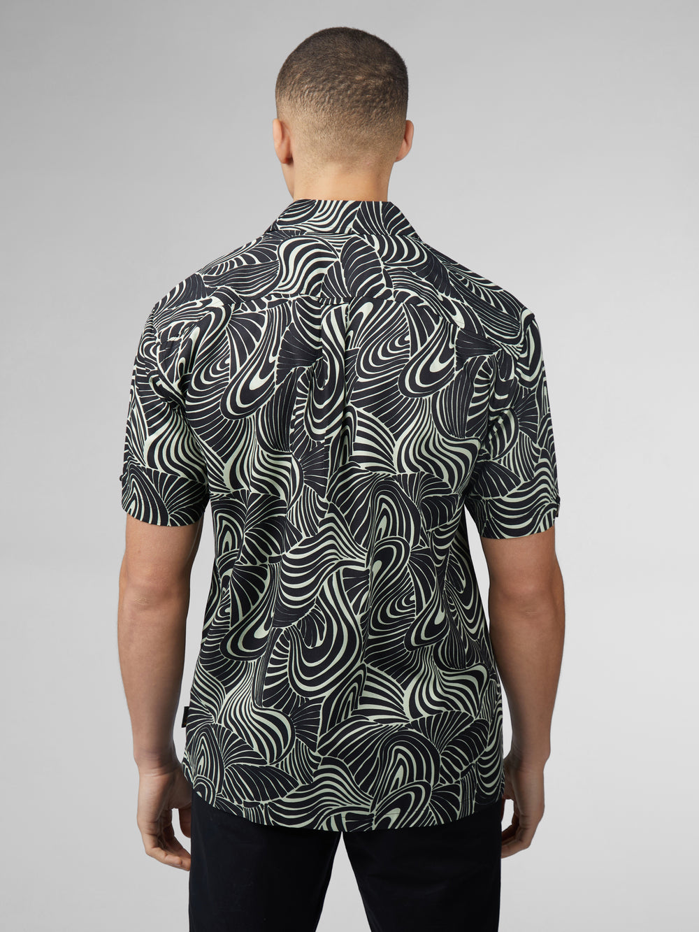 Camisas Ben Sherman B by Ben Sherman Psychedelic Swirl Print Verde Menta | FMBKUIA-74