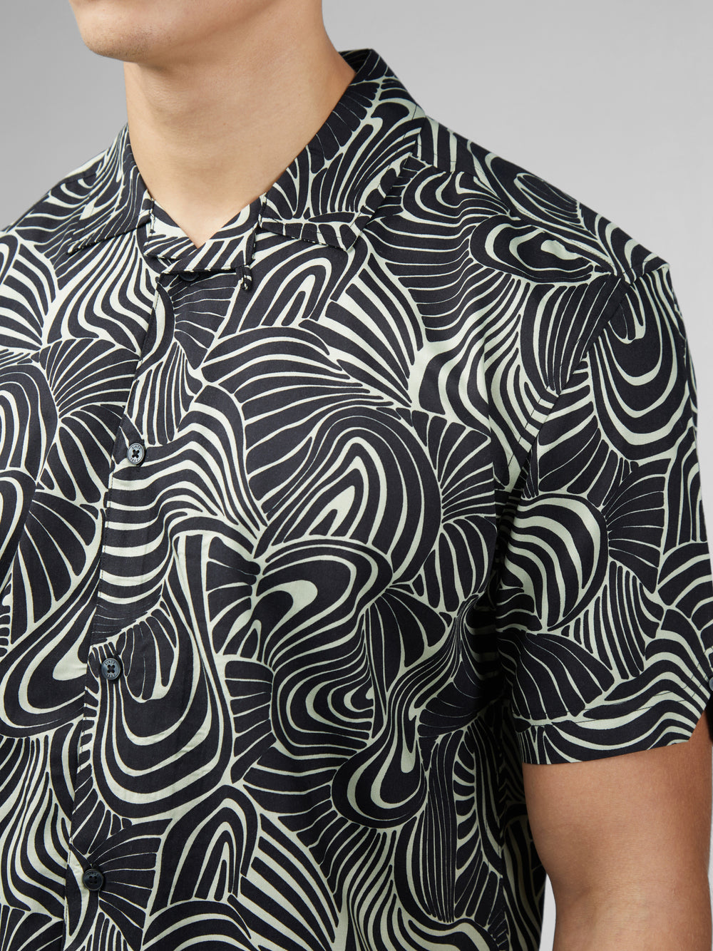 Camisas Ben Sherman B by Ben Sherman Psychedelic Swirl Print Verde Menta | FMBKUIA-74