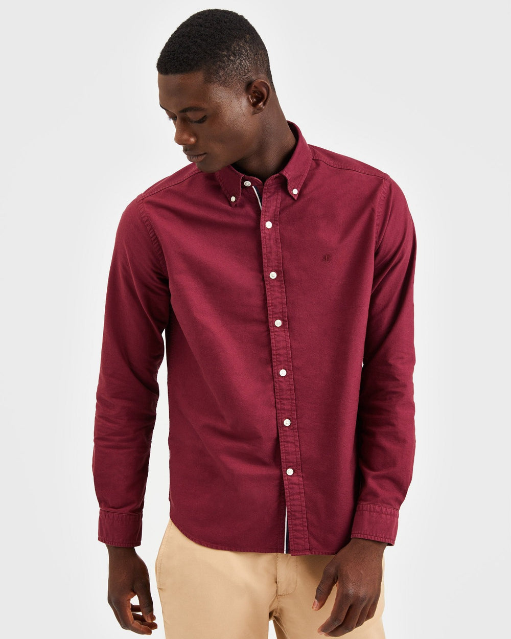 Camisas Ben Sherman Beatnik Oxford Garment Dye Burdeos | HLDEBAF-80