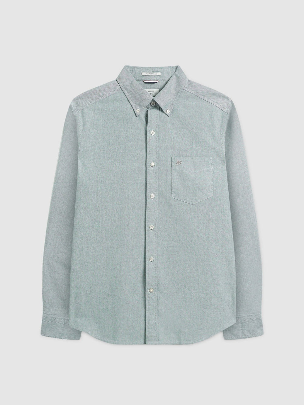 Camisas Ben Sherman Beatnik Wash Long-Sleeve Verde | GVPQRDF-60