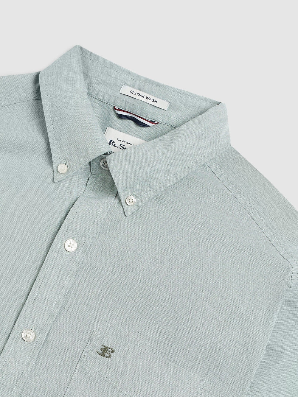 Camisas Ben Sherman Beatnik Wash Long-Sleeve Verde | GVPQRDF-60