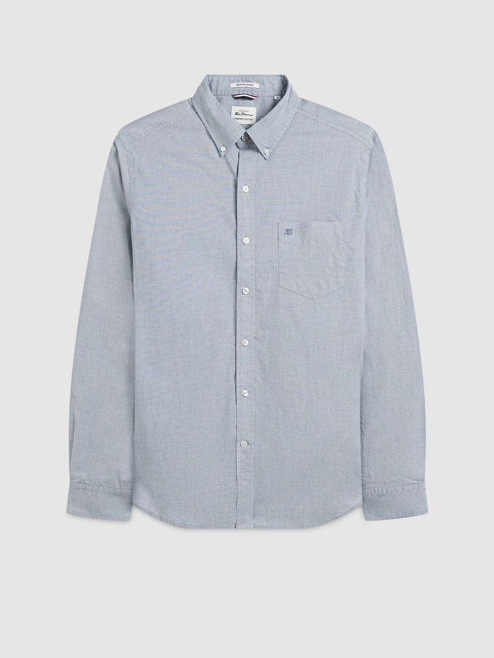 Camisas Ben Sherman Beatnik Wash Long-Sleeve Azul Marino | TNDMPYV-04