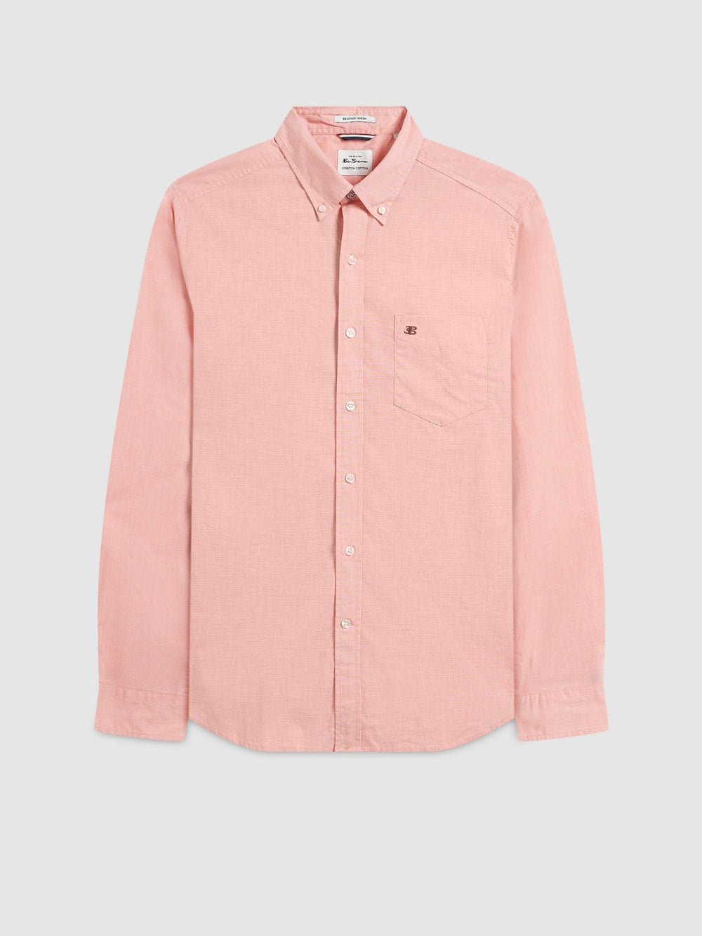 Camisas Ben Sherman Beatnik Wash Long-Sleeve Naranjas | MSQOJXE-19