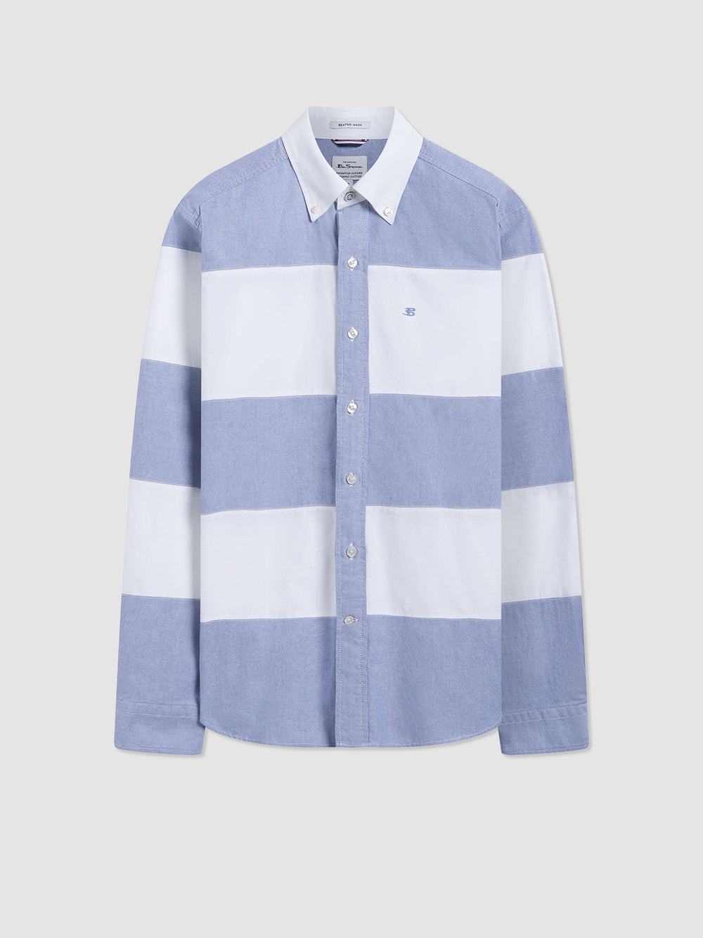 Camisas Ben Sherman Brighton Oxford Organic Garment Dye Rugby Azul Marino | PROLYEJ-06