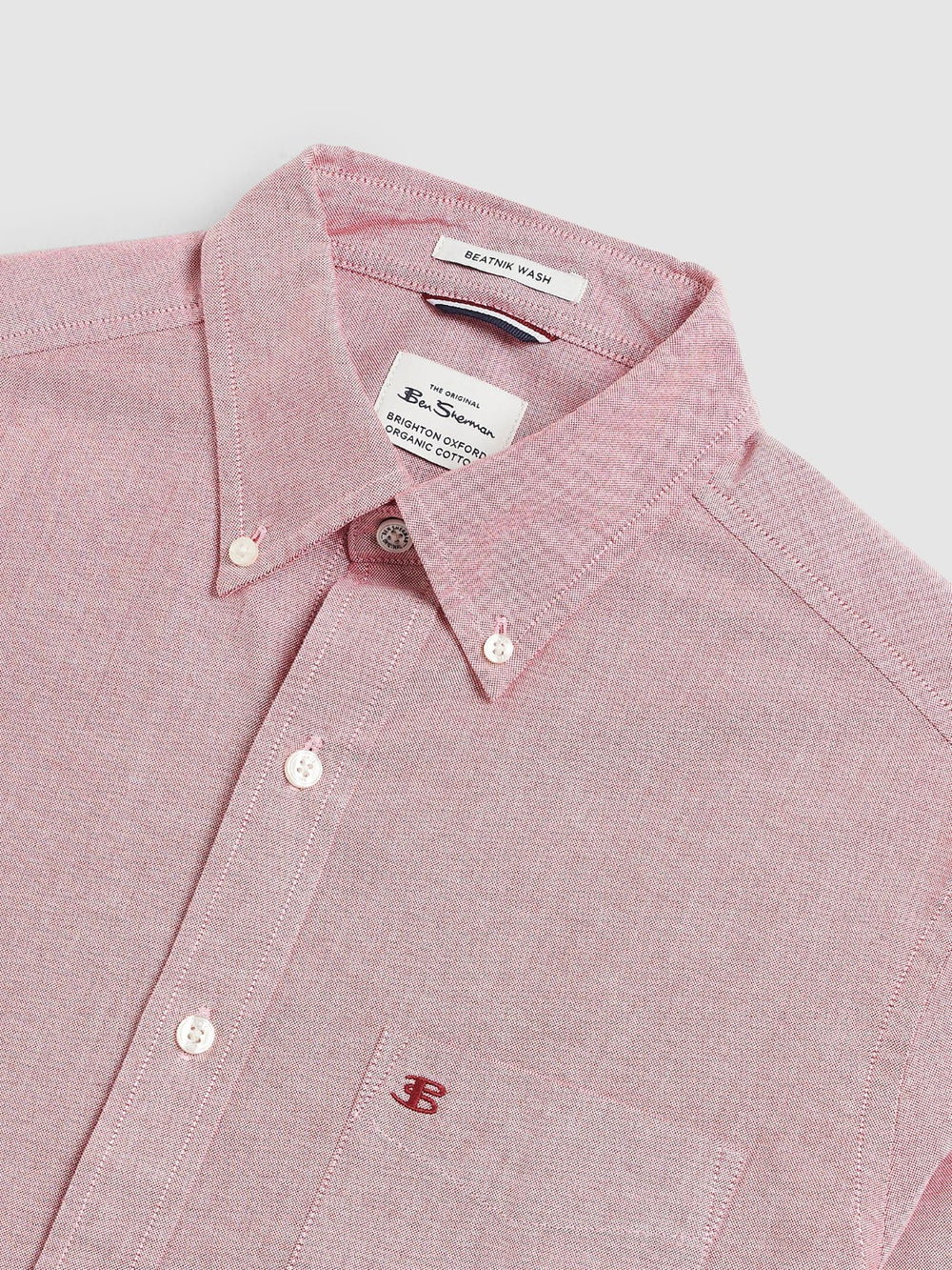 Camisas Ben Sherman Brighton Oxford Organic Rojas Claro | CFUJMGA-12