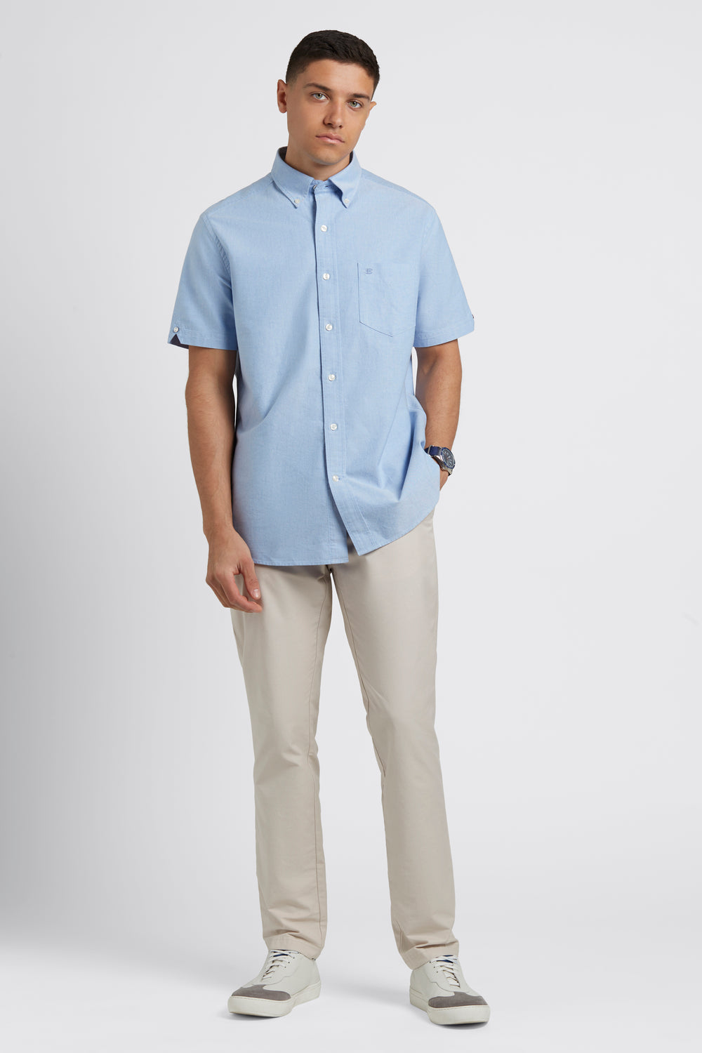 Camisas Ben Sherman Brighton Oxford Organic Azules | PBLOIXC-50