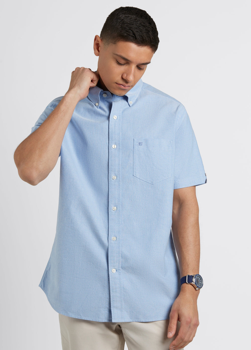 Camisas Ben Sherman Brighton Oxford Organic Azules | PBLOIXC-50