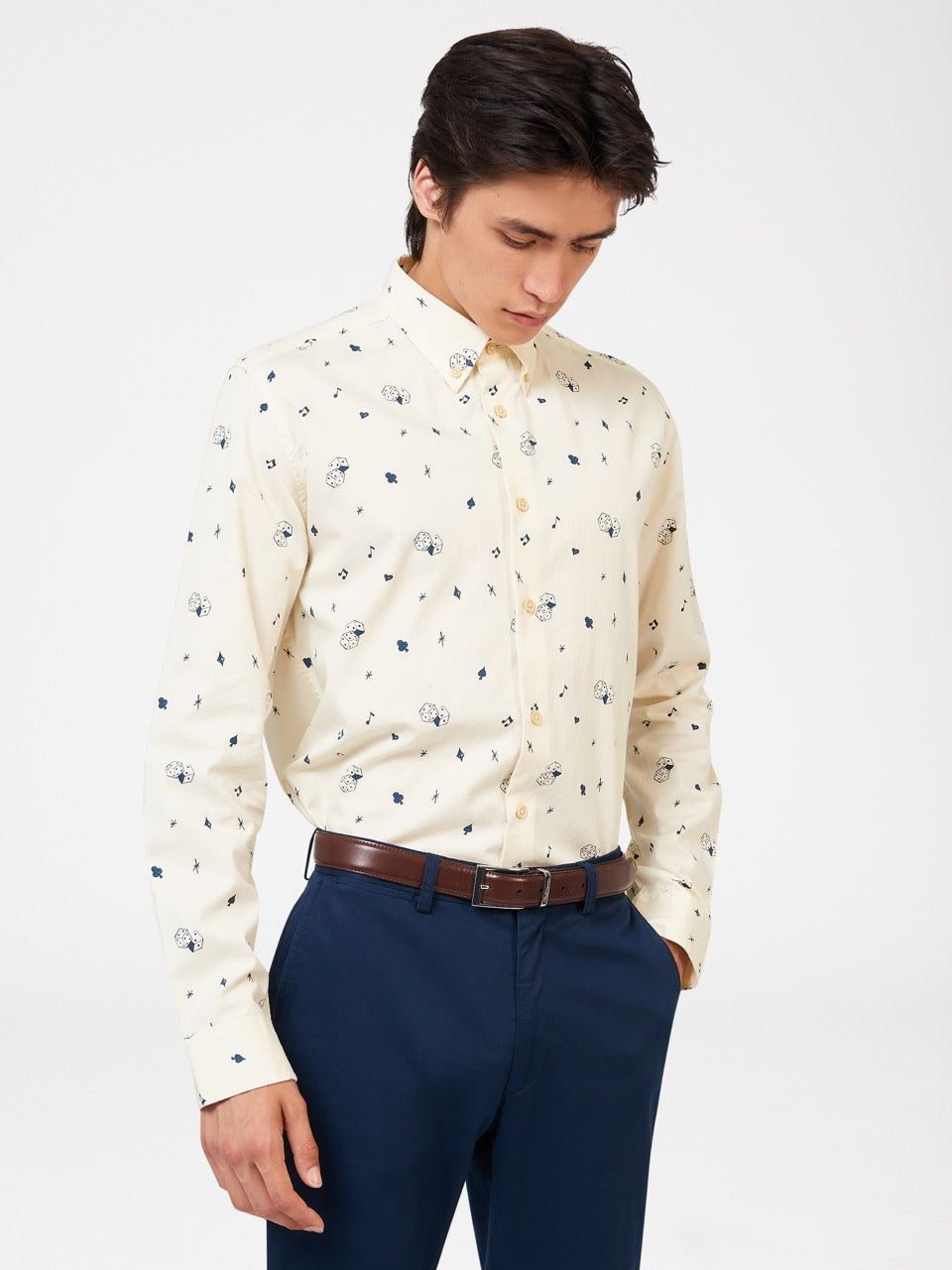 Camisas Ben Sherman Conversational Icon Blancas | EVCTRDU-98