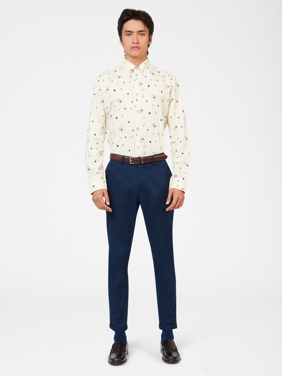 Camisas Ben Sherman Conversational Icon Blancas | EVCTRDU-98