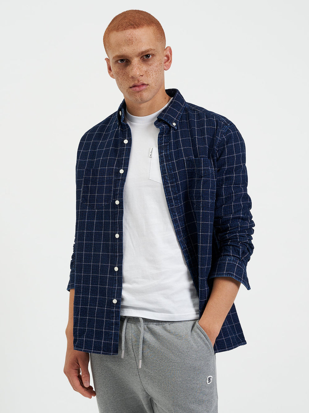 Camisas Ben Sherman Dalston Blues Beatnik Indigo | YWXOMHG-89