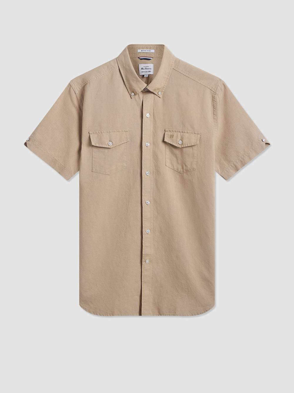 Camisas Ben Sherman Garment Dye Linen Marrones | SXPAHBL-30