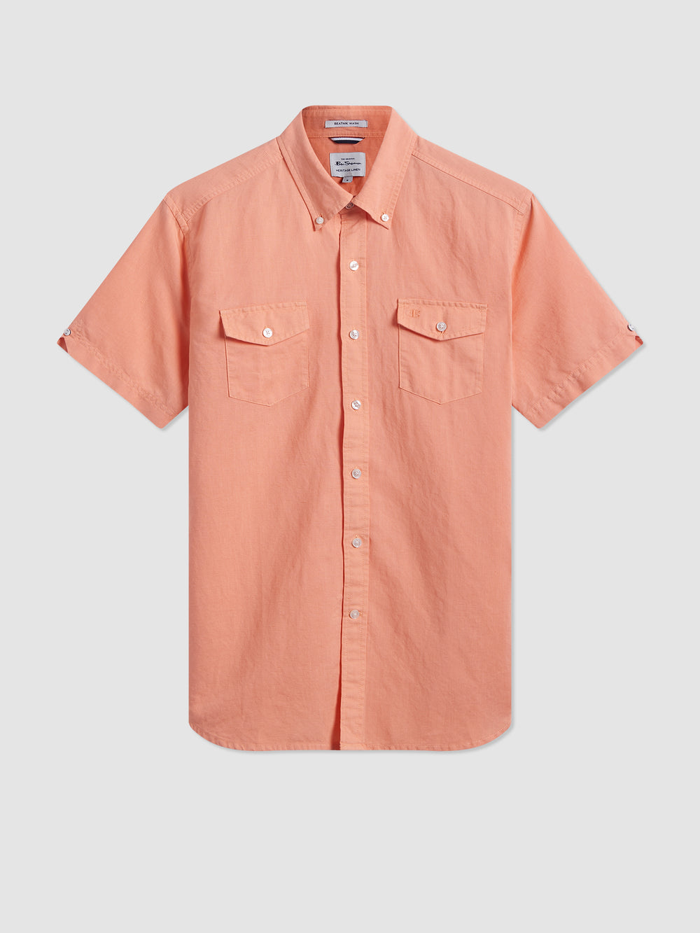 Camisas Ben Sherman Garment Dye Linen Naranjas | SGRVMTB-29