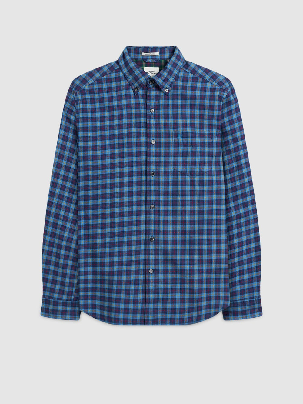 Camisas Ben Sherman House Tartan Twill Azul Marino | ENUJCGA-23