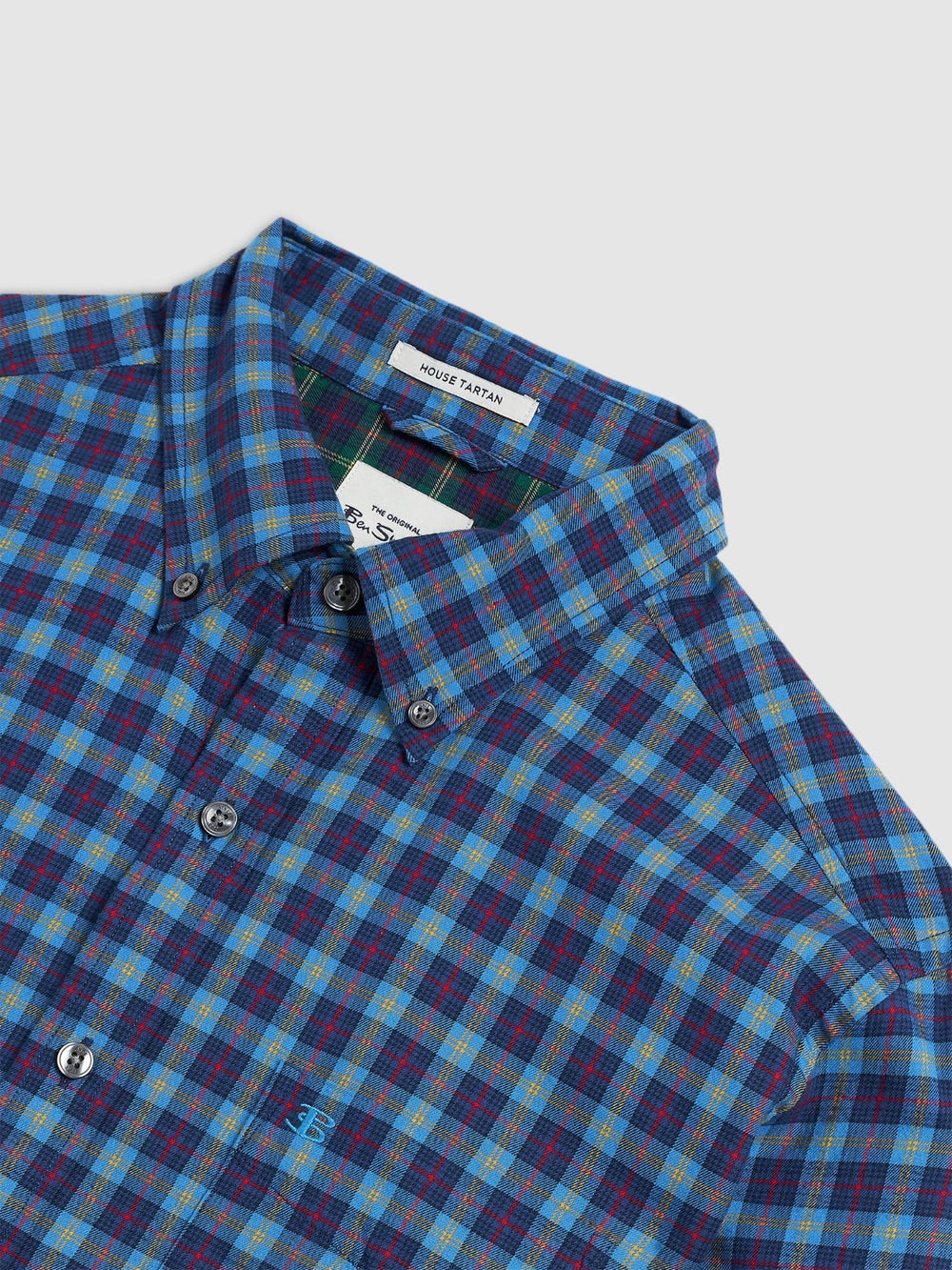 Camisas Ben Sherman House Tartan Twill Azul Marino | ENUJCGA-23