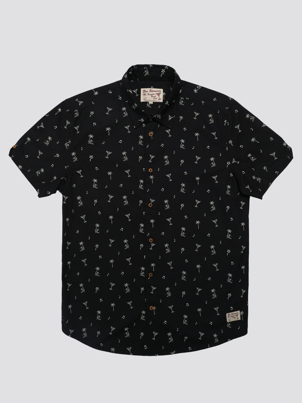 Camisas Ben Sherman Scattered Negras | VGEUWZL-36