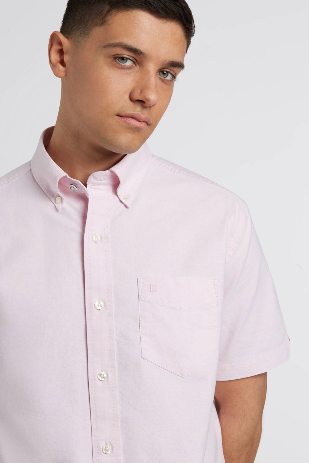 Camisas Ben Sherman Short Sleeve Brighton Oxford Organic Rosas | ICBQARL-23