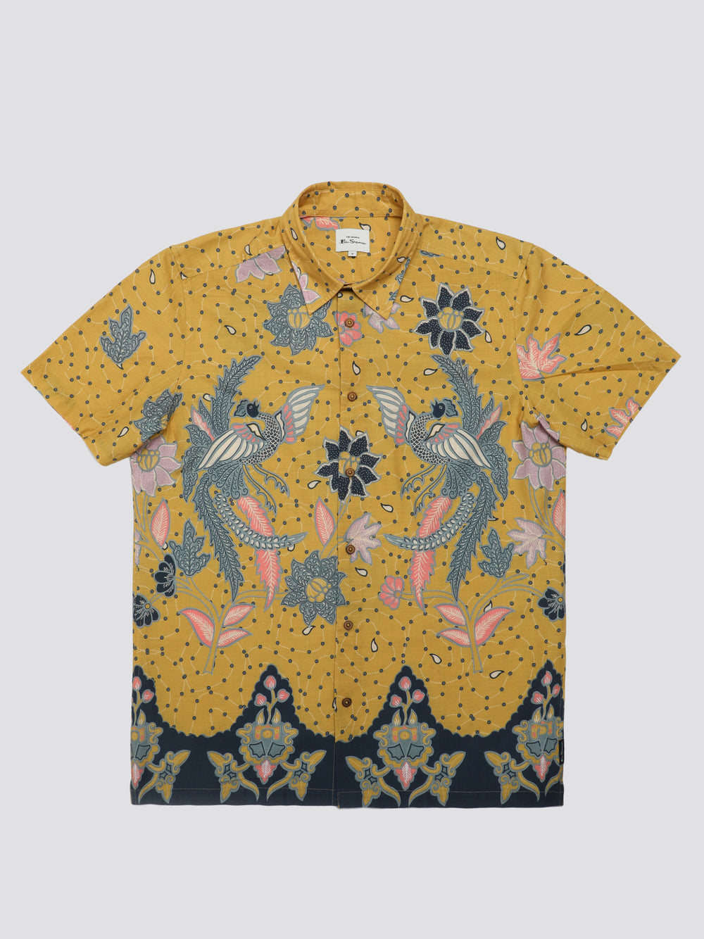 Camisas Ben Sherman Signature Abstract Botanical Print Amarillo | AZXGMUL-28