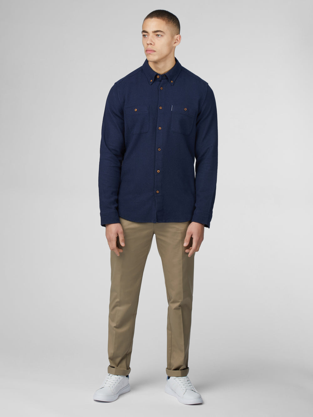 Camisas Ben Sherman Signature Boucle Azul Marino | WDZSQFI-76