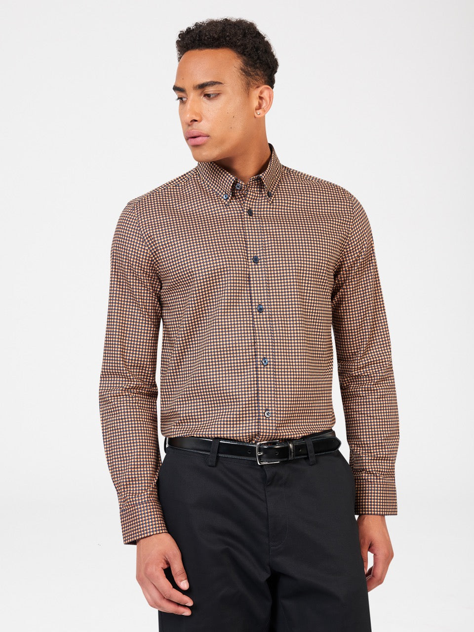 Camisas Ben Sherman Signature Chevron Naranjas | PNLCSUF-18