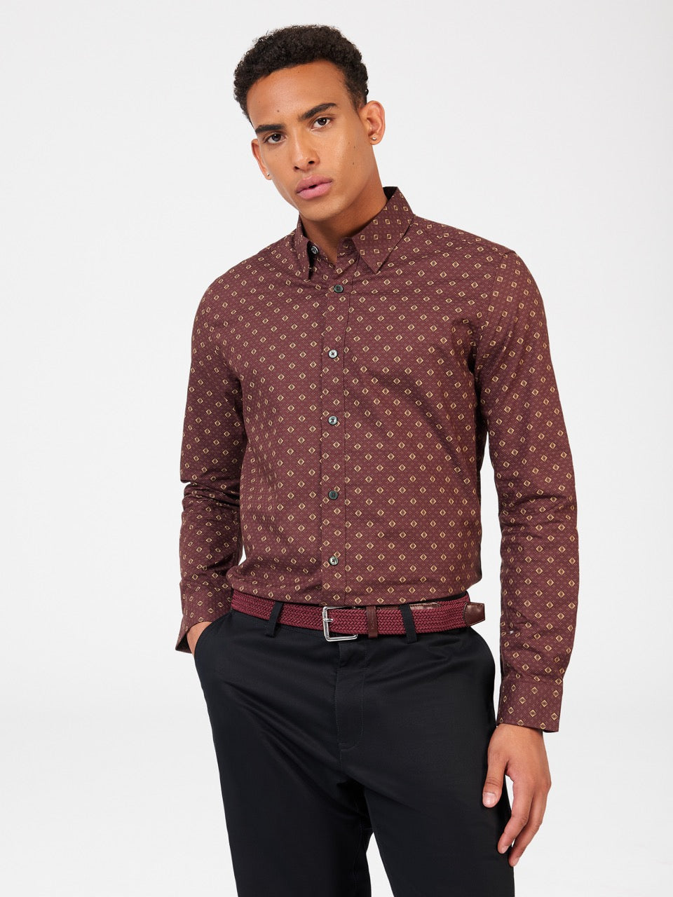 Camisas Ben Sherman Signature Geo Marrones | TJNOYFM-41