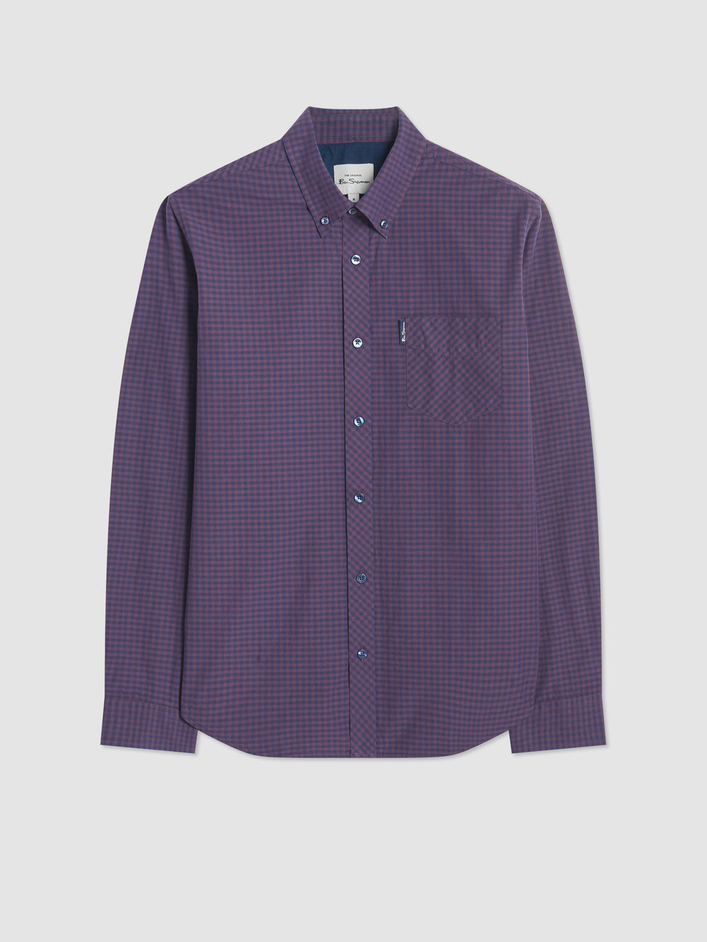 Camisas Ben Sherman Signature Gingham Long-Sleeve Moradas | QRMGOKV-75