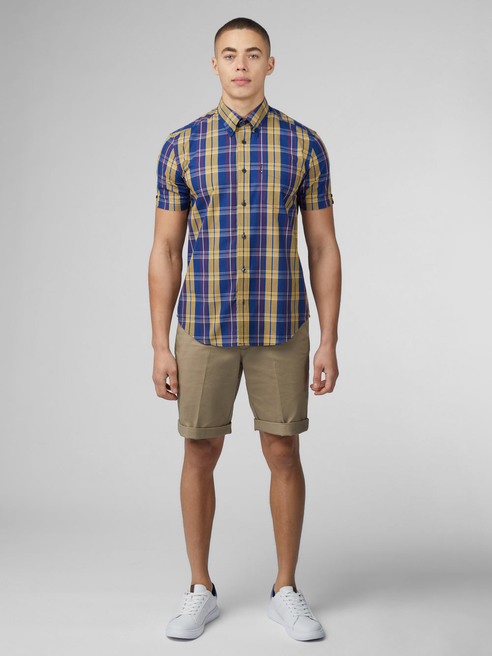 Camisas Ben Sherman Signature Irregular Check Azules | TGCBOHD-41