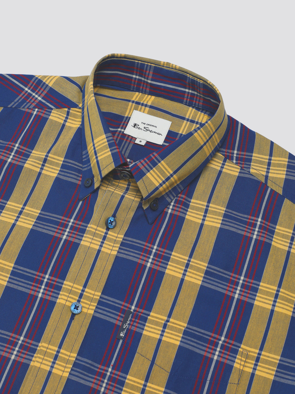 Camisas Ben Sherman Signature Irregular Check Azules | TGCBOHD-41