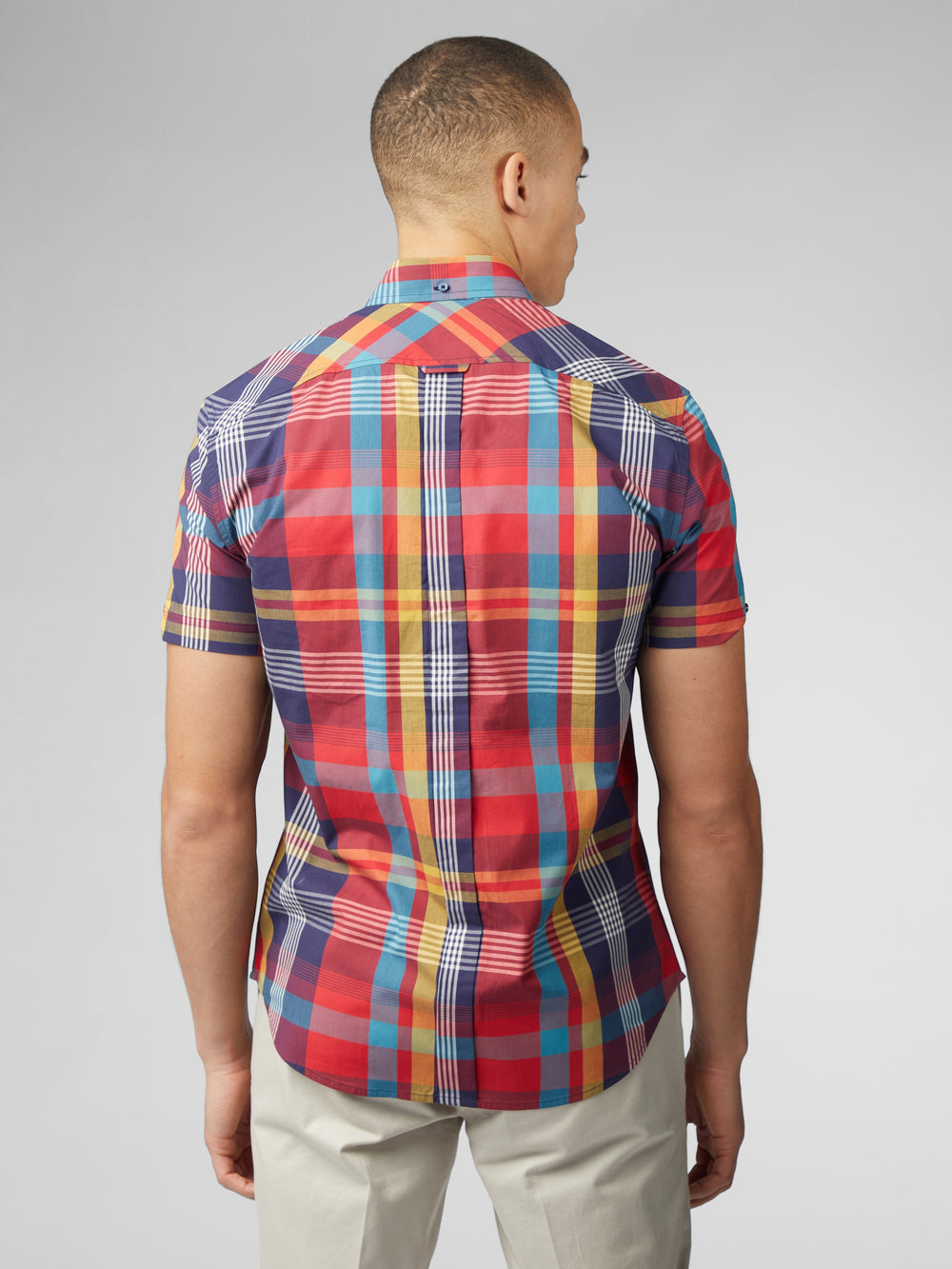 Camisas Ben Sherman Signature Large Madras Check Rojas | CJHZNEL-53