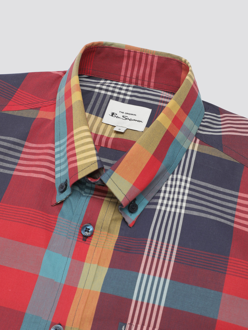 Camisas Ben Sherman Signature Large Madras Check Rojas | CJHZNEL-53