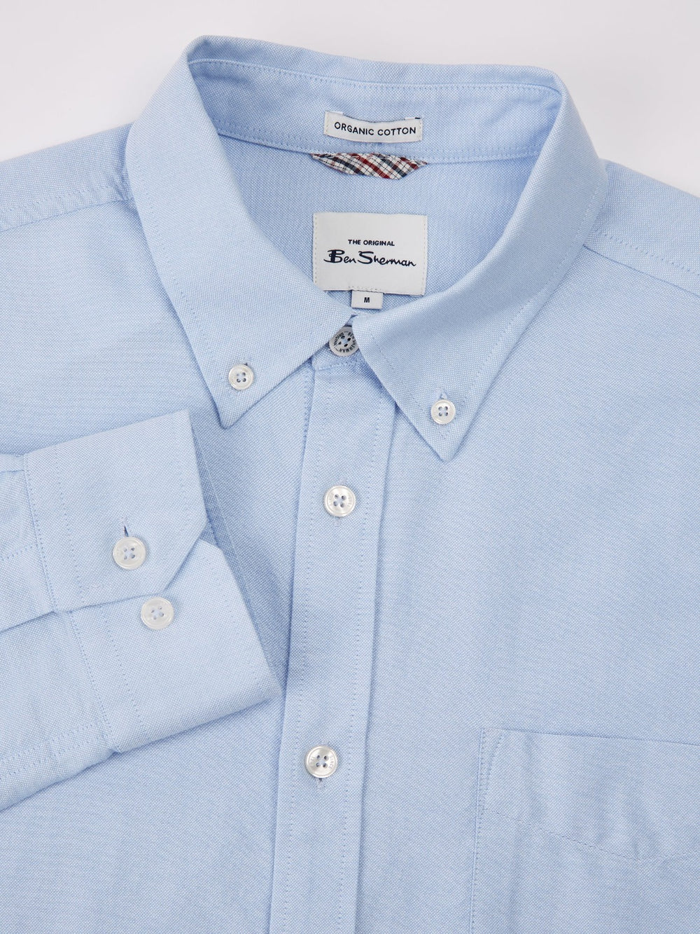 Camisas Ben Sherman Signature Organic Long-Sleeve Oxford Azules | YKOMCNL-59