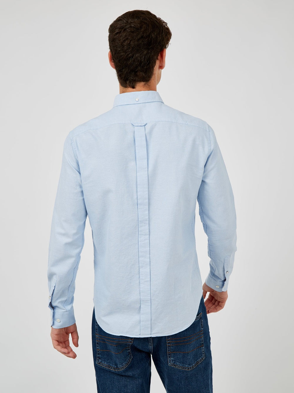 Camisas Ben Sherman Signature Organic Long-Sleeve Oxford Azules | YKOMCNL-59