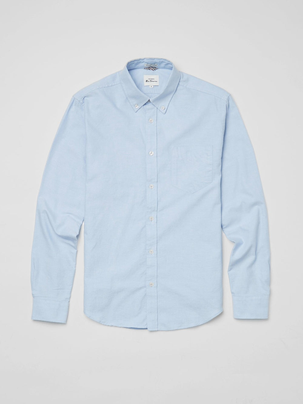 Camisas Ben Sherman Signature Organic Long-Sleeve Oxford Azules | YKOMCNL-59